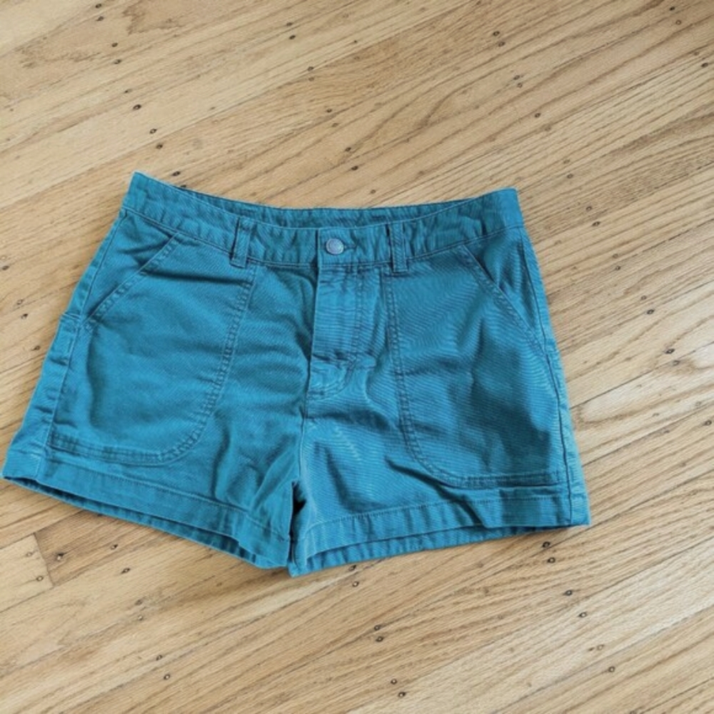 Patagonia Women's "Stand-Up Shorts" - Jade Green Cotton - Women's Size 6